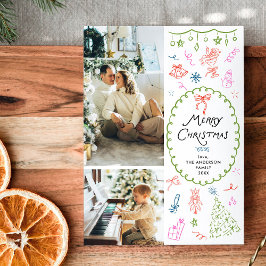 Quirky Hand plockade God jul 2 Photo Julkort