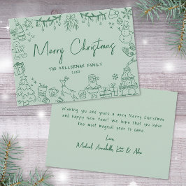 Quirky Hand plockade God jul Julkort