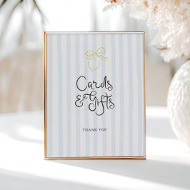 Quirky Hand plockade Lemon Stripe-kort Poster