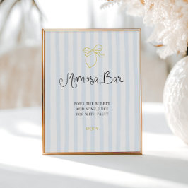 Quirky Hand plockade Lemon Stripe Mimosa Pub Poster