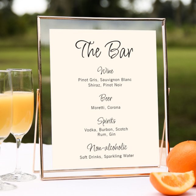 Quirky Handskriftlig Bröllop Pub Menu Poster (Skapare uppladdad)