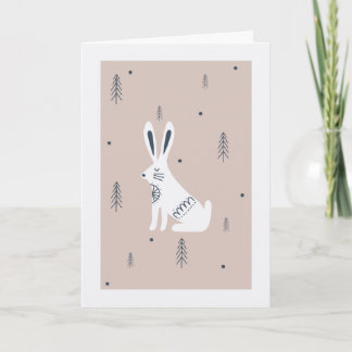 Quirky Hare Easter Card Kort