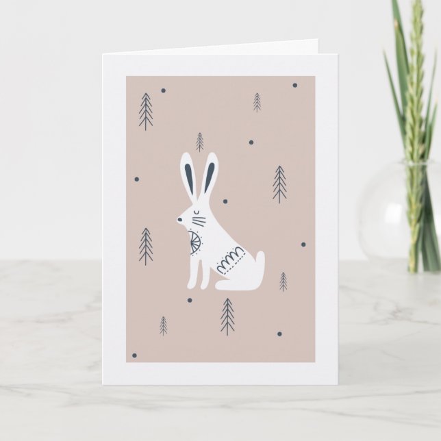 Quirky Hare Easter Card Kort (Framsida)