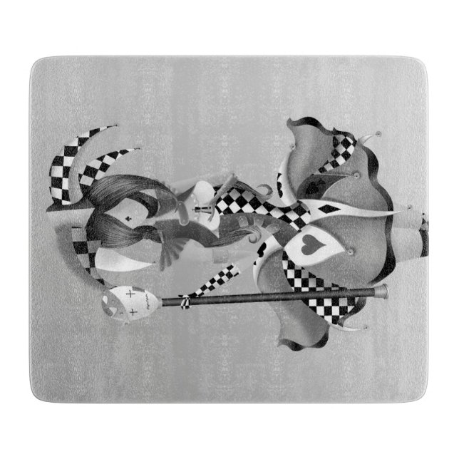 Quirky Jester och Puppet kung Chopping Board (Framsidan)