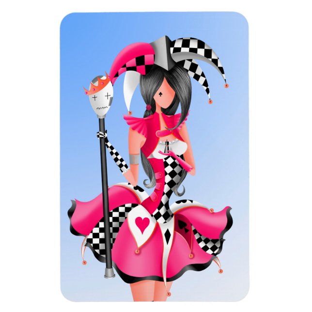 Quirky Jester och Puppet Kung Magnet (Vertikal)