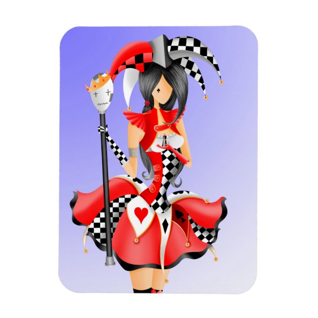 Quirky Jester & Puppet Kung Magnet (Vertikal)