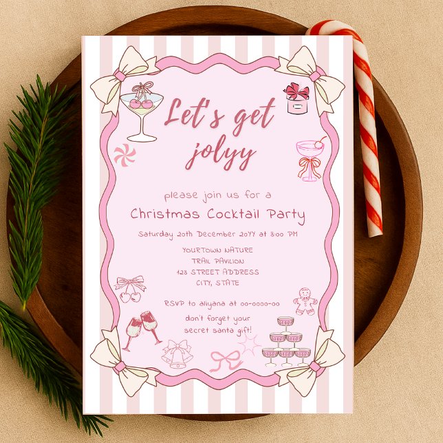 Quirky jul Cocktail Party-inbjudan - doodle Inbjudningar (Skapare uppladdad)