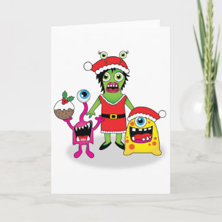 Quirky Julafton Card - julmonster Helgkort