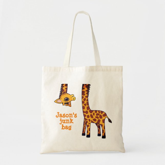 Quirky Kawaii Giraffe Tygkasse (Framsidan)