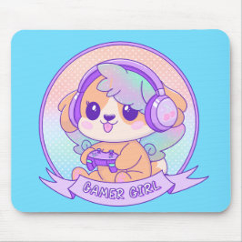 Quirky Kawaii Video Gamer Girl Hund Musmatta