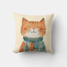 Quirky Kitten Illustration Best Cat Mamma Watercol Kudde