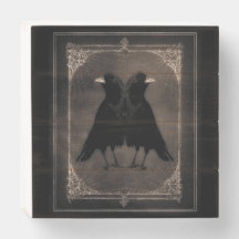 Quirky Kråkas Wood Box-tecken