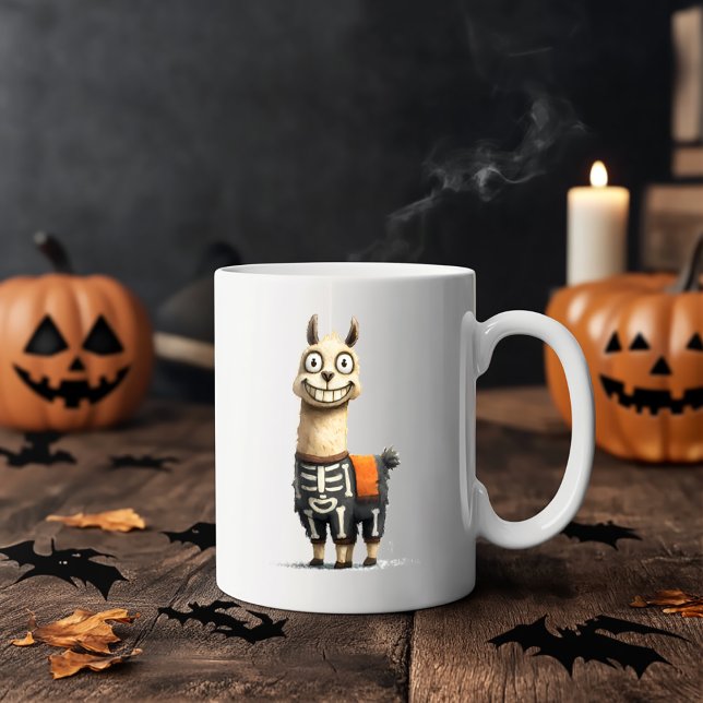 Quirky Lama Halloween Kaffemugg (Skapare uppladdad)