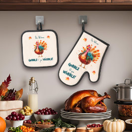 Quirky Light Peach Watercolor Turkey Thanksgiving