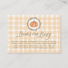 Quirky Little Pumpkin Baby Shower Bokar för Baby Tilläggskort