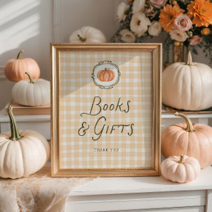 Quirky Little Pumpkin Baby Shower Bokar Gifts Poster