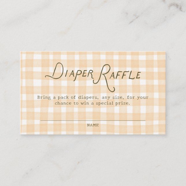 Quirky Little Pumpkin Baby Shower Diaper Raffle Tilläggskort (Framsida)