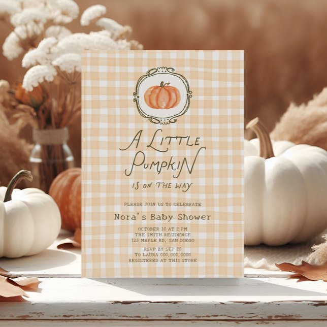 Quirky Little Pumpkin Baby Shower Inbjudningar (Skapare uppladdad)