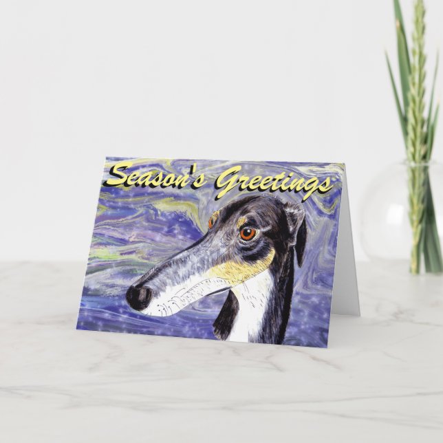Quirky lurcher-julkort helgkort (Framsida)
