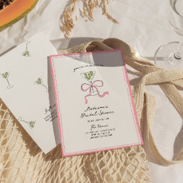 Quirky Martini Bow Hand plockade Möhippa Inbjudningar