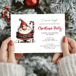 Quirky Modern Santa Claus Holiday Party Invite Inbjudningar