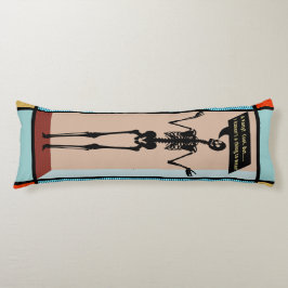 Quirky Mondrian Skeleton - Har inget att göra med  Kroppskudde