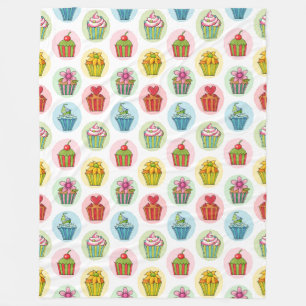 Quirky Muffinss Fleece Blanket, stor
