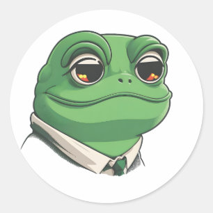 Quirky och Snyggt Amphibian Art för Frog Älskare Runt Klistermärke
