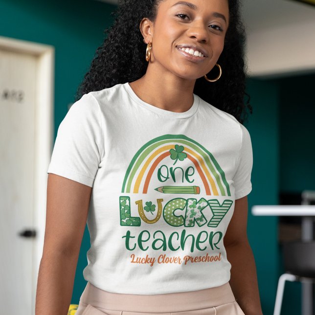 Quirky One Lucky Teacher St Patrick's Day T Shirt (Skapare uppladdad)