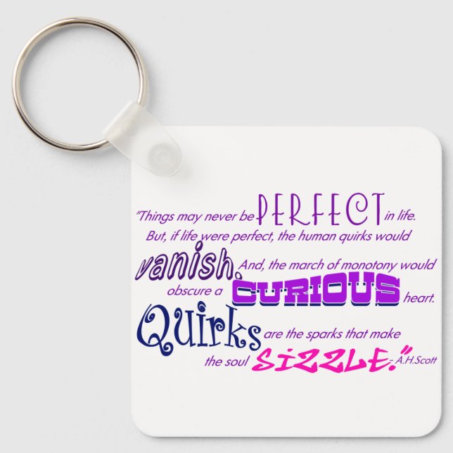 Quirky Perfecto Keychain Nyckelring (Framsida)