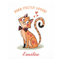 Quirky Playful Pet Cat - Cute Doodle Bowtie Kitten