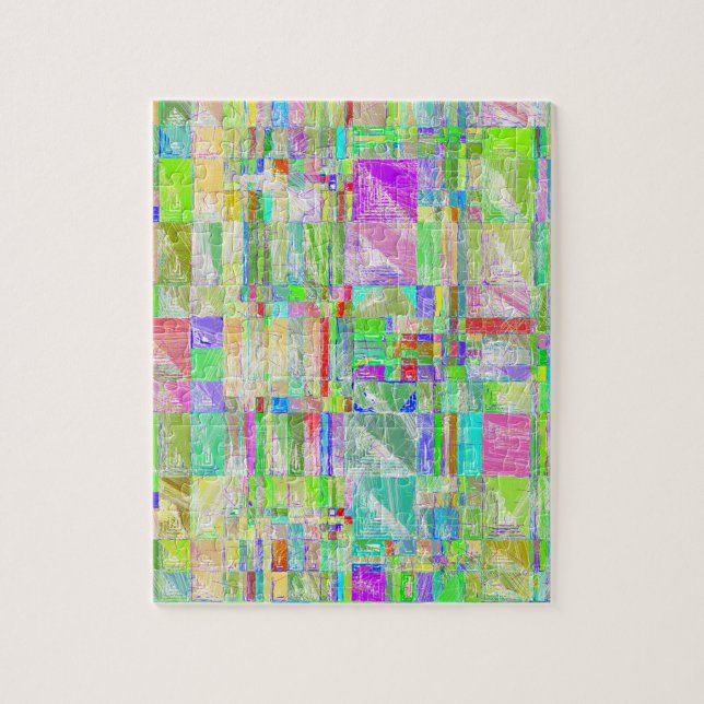 Quirky Quilt Abstract Design Puzzle Pussel (Vertikal)