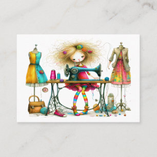 Quirky Seamstress Sewing Tailor 2:a versionen Visitkort