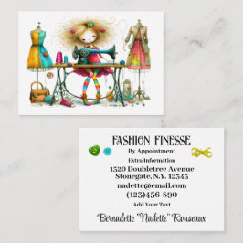 Quirky Seamstress Sewing Tailor Visitkort