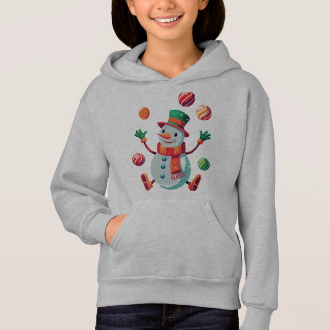 Quirky Snögubbe Juggling T Shirt (Framsida)