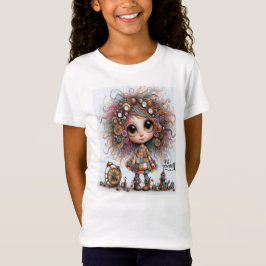 Quirky Steampunk Girl Kärlek Yourself Kids T-Shirt