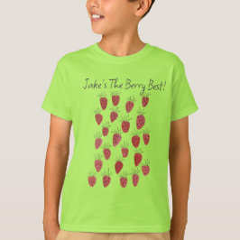Quirky Strawberry Mönster Boy's T-Shirt