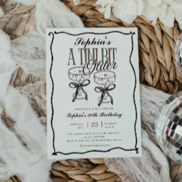 Quirky Tini Bit Older Espresso Martini Birthday Inbjudningar