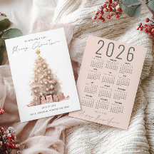 Quirky Träd 2026 Calendar God jul