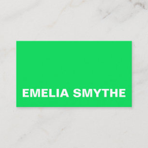Quirky Trendig Lime Green Simple Colorful Business Visitkort
