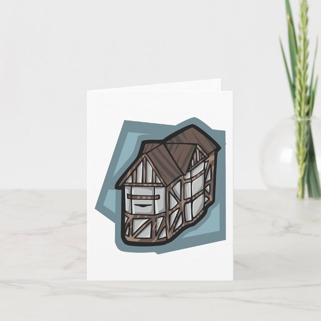 Quirky Tudor House Medieval Architecture Kort (Skapare uppladdad)