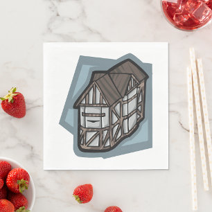 Quirky Tudor House Medieval Architecture Pappersservett