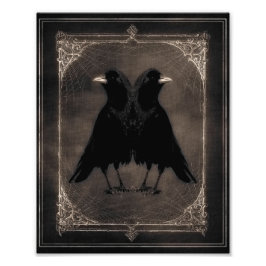 Quirky Twin-Kråkor Fototryck