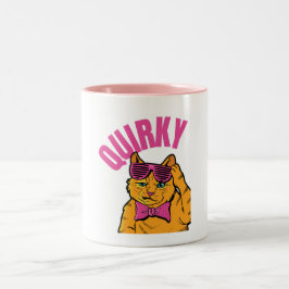 Quirky... Utforska de många kattens moder Två-Tonad Mugg