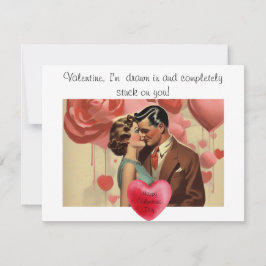Quirky Valentindagen Anteckningskort