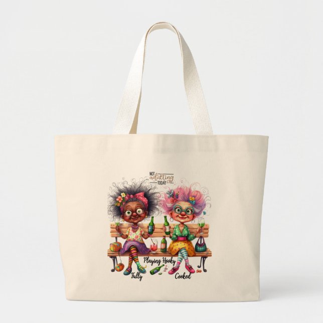 Quirky Vin Dam Adulting Tote Bag Jumbo Tygkasse (Framsidan)