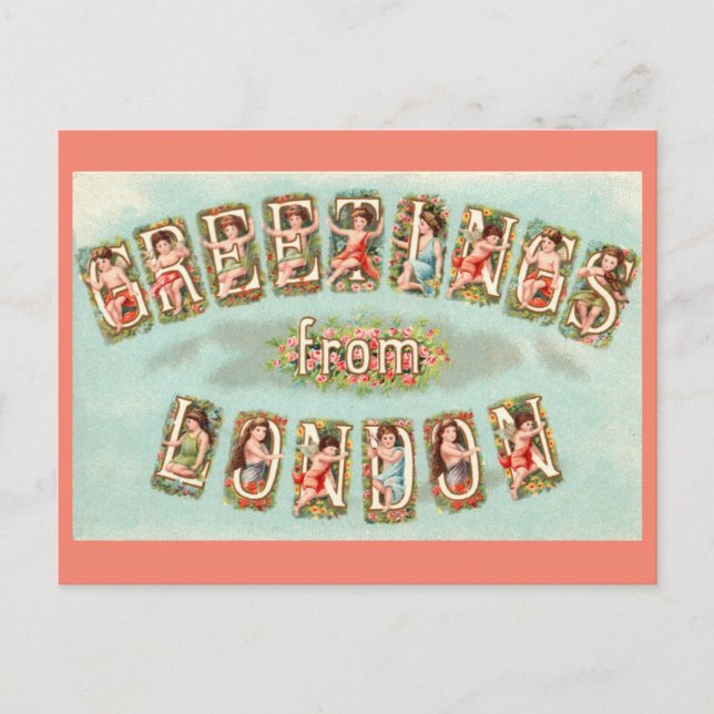 Quirky Vintage Postcard From  London  Vykort (Framsida)