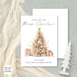 Quirky Vintage Ro Guld Träd God jul Julkort<br><div class="desc">Quirky Vintage Ro Guld Träd är i ett handskrivet stil-skript i snyggt. Tillgänglig digitalt och utskriven.</div>