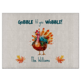 Quirky Watercolor Turkey Rectangular