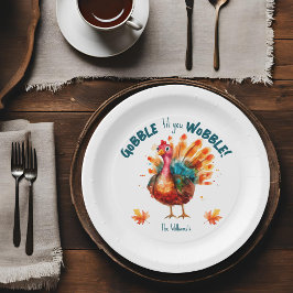 Quirky Watercolor Turkey Thanksgiving